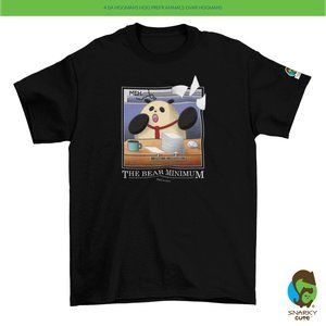 The Bear Minimum Panda De-Motivational Meme T-Shirt BLACK